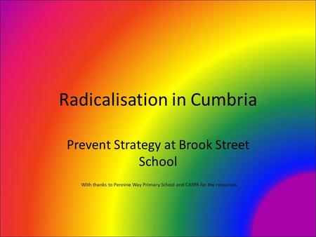 Radicalisation in Cumbria