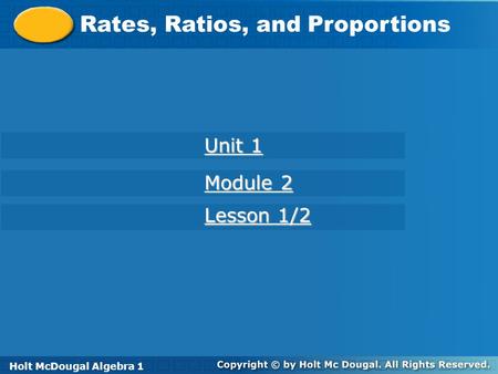 Rates, Ratios, and Proportions