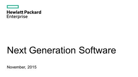 Next Generation Software