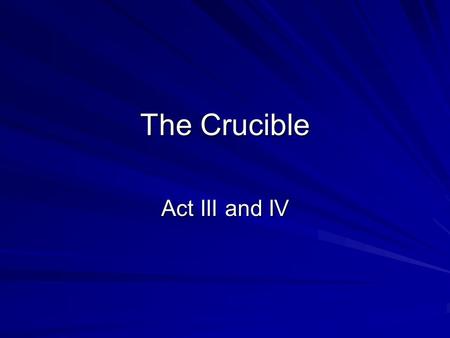 the crucible belonging