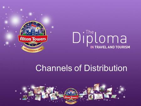 Channels of Distribution. Not all tickets are sold at the gates of Alton Towers. Channels of distribution describes the ways in which a product reaches.