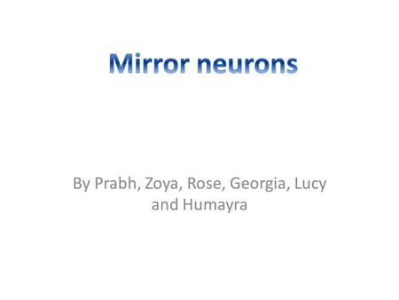 By Prabh, Zoya, Rose, Georgia, Lucy and Humayra.  neuron+system&docid=4599596995707135&mi d=8D04BBC9F9C0FAD6037C8D04BBC9F9C0FAD.