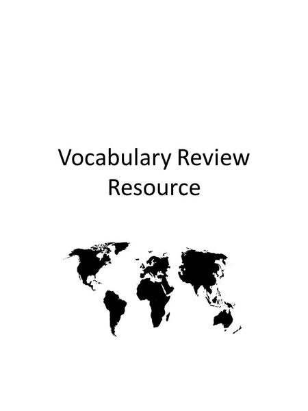 Vocabulary Review Resource. Study Buddy Cards This page is where your study buddy cards will be placed. Study buddy cards are for you and a friend or.
