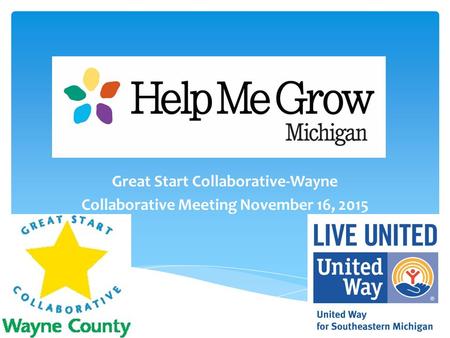 Great Start Collaborative-Wayne Collaborative Meeting November 16, 2015.