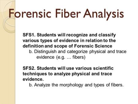 Forensic Fiber Analysis