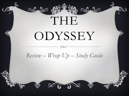 Review – Wrap Up – Study Guide