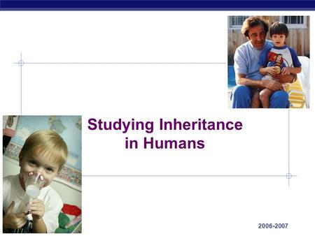 AP Biology 2006-2007 Studying Inheritance in Humans.