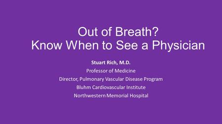 Out of Breath? Know When to See a Physician