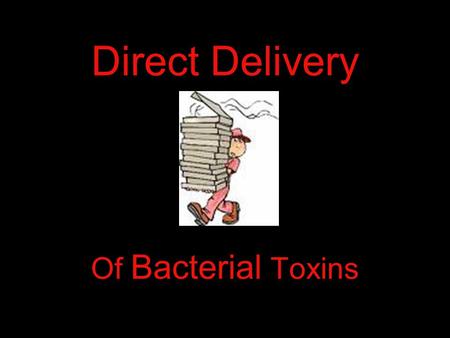 Direct Delivery Of Bacterial Toxins. Some bacteria are able to directly deliver their toxins into the cytoplasm of eukaryotic cells through a contact-dependent.
