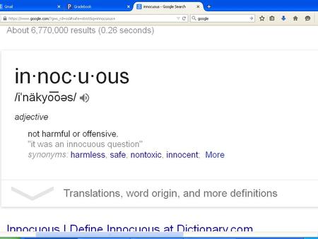 Mon., March 9 Eng. 10-A WOTD: innocuous STARTER: Complete “Speculation Journal #2” (3 sentence minimum) HOMEWORK: Act III, Scenes ii-iii - Questions on.