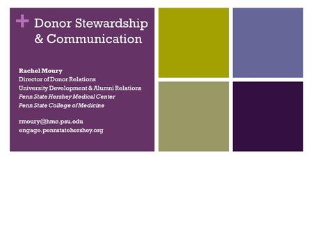 Donor Stewardship & Communication