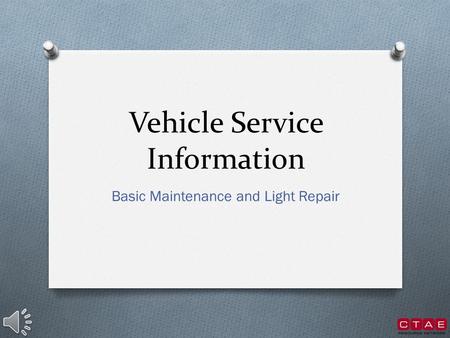 Vehicle Service Information