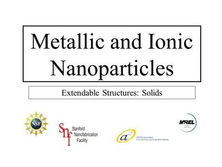 Metallic and Ionic Nanoparticles Extendable Structures: Solids.