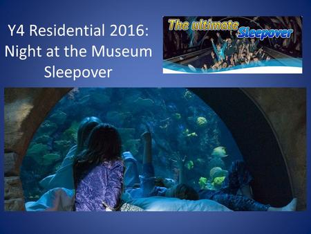 Y4 Residential 2016: Night at the Museum Sleepover.