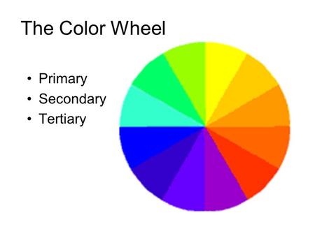 The Color Wheel Primary Secondary Tertiary.