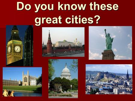 Do you know these great cities?. №QuestionsPrice Options Options1. What was the first name of New York? 3 New Castle, New Amsterdam, New Mexico The right.
