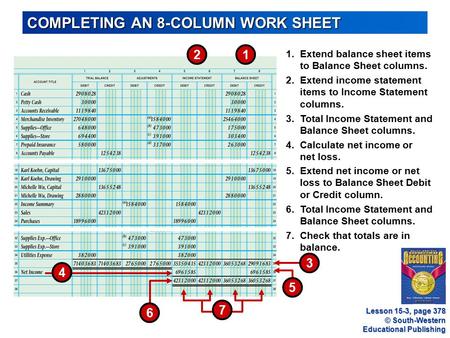 COMPLETING AN 8-COLUMN WORK SHEET