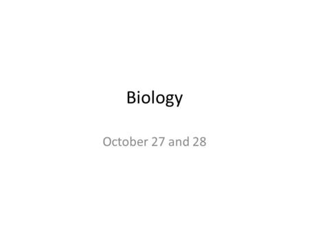 Biology October 27 and 28. NEW SEATING CHART!!!! Paradigm (noun) A theory or a group of ideas about how something should be done, made, or thought about.