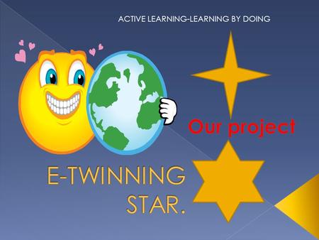 ACTIVE LEARNING-LEARNING BY DOING. 10-15 years old students from different countries USE ENGLISH LANGUAGE COMMUNICATE. COLLABORATION IN TWINSPACE + WIKI.