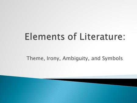 Elements of Literature: