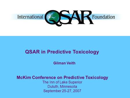 McKim Conference on Predictive Toxicology