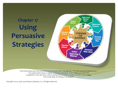 Copyright © 2013, 2008, 2006 Pearson Education, Inc. All Rights Reserved. Chapter 17 Using Persuasive Strategies This multimedia product and its contents.