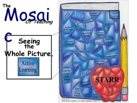 Mosai c Of Teaching The STARR Artwork by Katie Brown (Grade 11) & Sarah Carpenter (Grade 10). Seeing the Whole Picture.