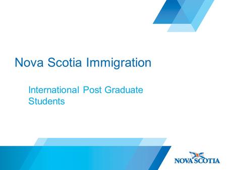 Nova Scotia Immigration International Post Graduate Students.
