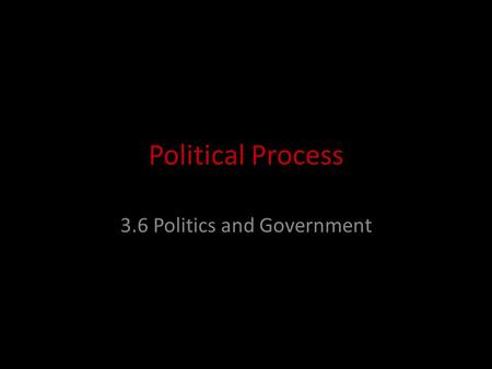 Political Process 3.6 Politics and Government. E- voting Electronic voting systems for electorates have been in use since the 1960s when punched card.