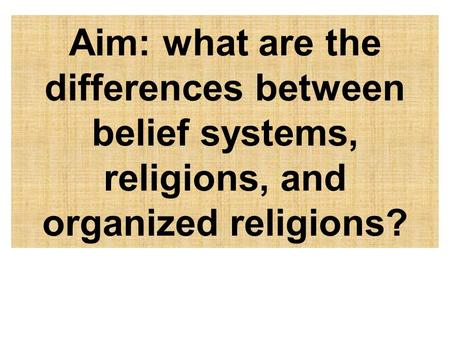 What are Belief Systems?