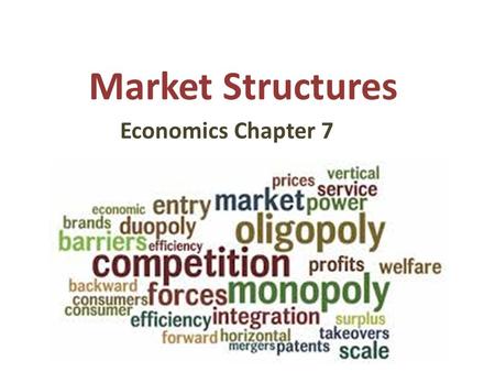 Market Structures Economics Chapter 7.