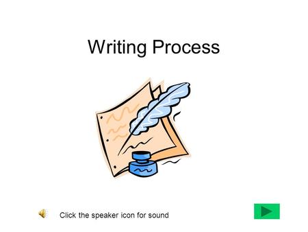 Writing Process Click the speaker icon for sound.