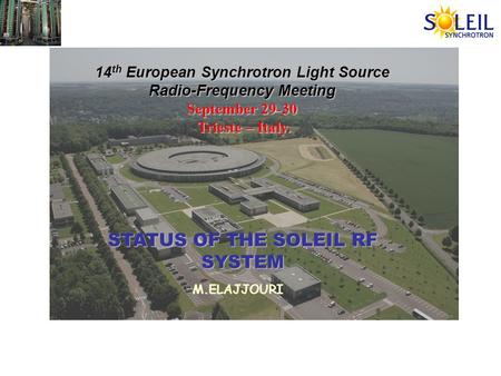 STATUS OF THE SOLEIL RF SYSTEM