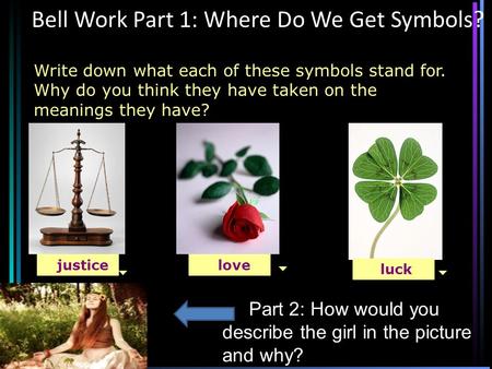 Bell Work Part 1: Where Do We Get Symbols?