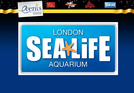 Sea Life London Aquarium Located on South Bank next to the London Eye Seated dinners with dancing from 50-180 guests Parties for up to 500 guests! Start.