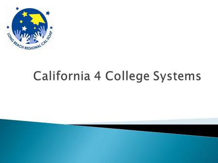  Research Institutions  Primary focus is to create new knowledge  Designed to admit top 9% of CA high school graduates  Degrees Offered ◦ Bachelor.