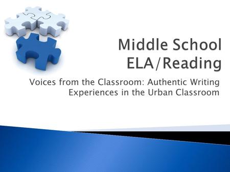 Voices from the Classroom: Authentic Writing Experiences in the Urban Classroom.