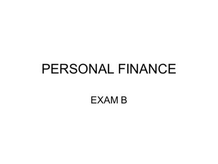 PERSONAL FINANCE EXAM B. Disability Insurance Disability Insurance, often called DI or disability income insurance, is a form of insurance that insures.