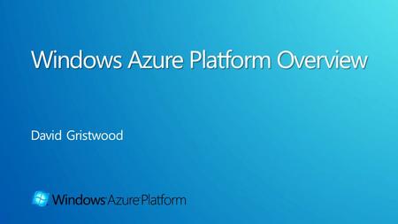 Windows Azure for scalable compute and storage SQL Azure for relational storage for the cloud AppFabric infrastructure to connect the cloud.