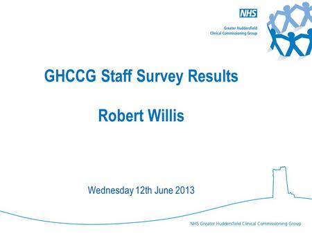 GHCCG Staff Survey Results Robert Willis Wednesday 12th June 2013.
