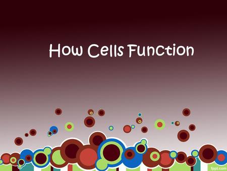 How Cells Function. Video:  CCBB-00CF-43A7-9083- 002C98A1A92B&blnFromSearch=1&productcode=DETB#