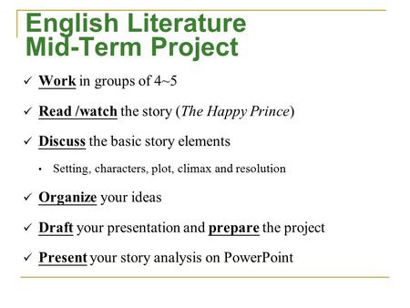 English Literature Mid-Term Project