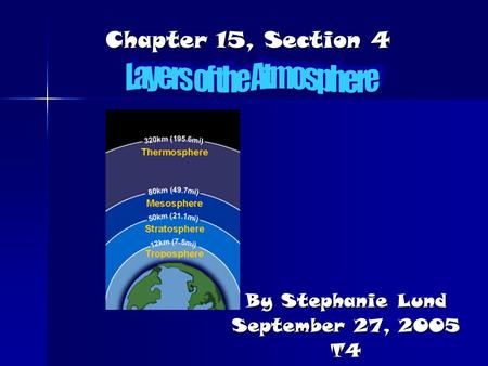 Chapter 15, Section 4 By Stephanie Lund September 27, 2005 T4.