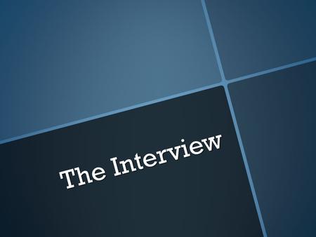 The Interview. Interview Following the events of September 11, 2001, first- person accounts of the day were recorded in a special 9-11 project. The following.