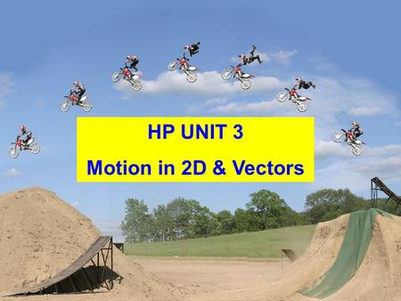 HP UNIT 3 Motion in 2D & Vectors. Consider the following 3 displacement vectors: To add them, place them head to tail where order doesn’t matter d1d1.
