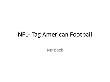 NFL- Tag American Football