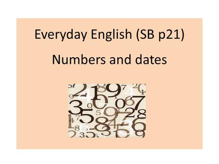 Everyday English (SB p21)