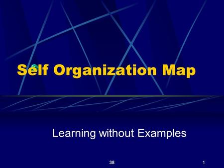 381 Self Organization Map Learning without Examples.