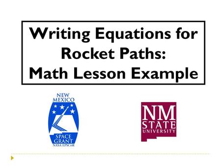 Writing Equations for Rocket Paths: Math Lesson Example