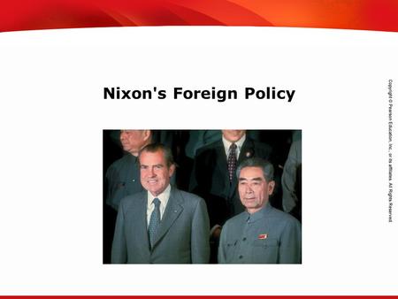 TEKS 8C: Calculate percent composition and empirical and molecular formulas. Nixon's Foreign Policy.